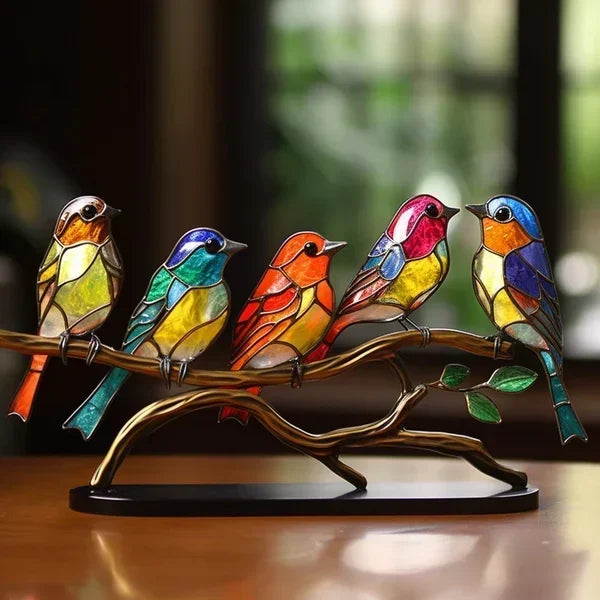 Luxe AvianElegance - Farvede glasfugle til en raffineret indretning